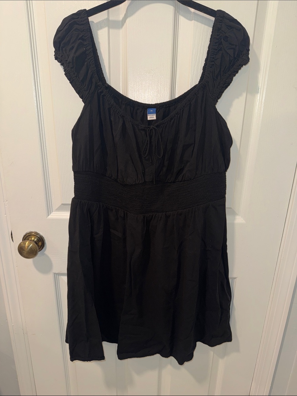 Old Navy Women's Black Smocked Waist Dress Size XL
